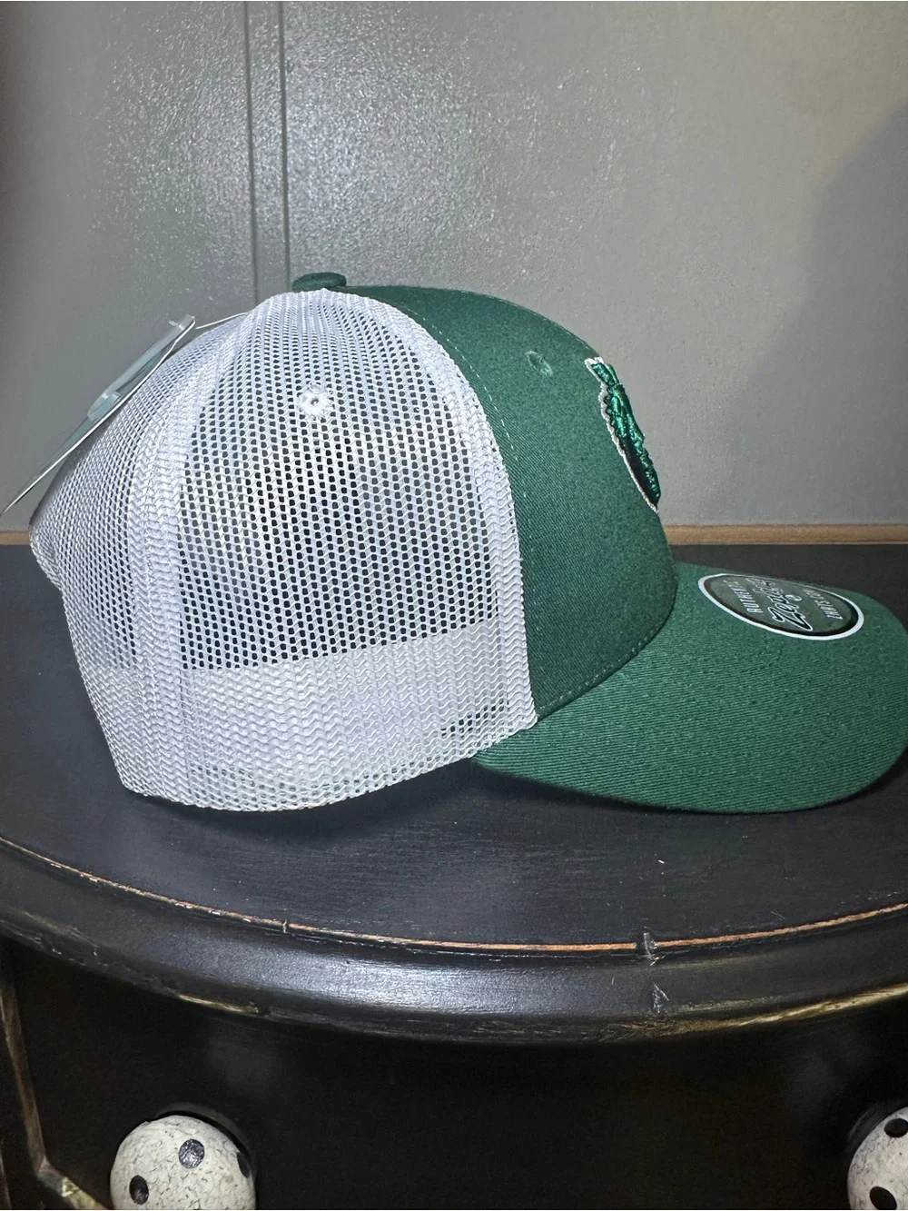 Zephyr UAB Blazer Adjustable Snapback Green White Hat with Dragon Logo